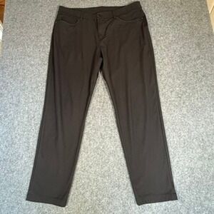 Lululemon Mens ABC Pants‎ Black Athleisure Classic Fit Sz 38x31 Casual Golf Work